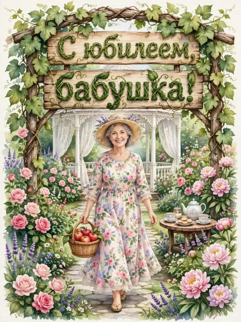 Выбрать дизайн «Акварельный сад»