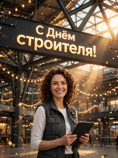 Пример открытки в дизайне «Стальные конструкции»