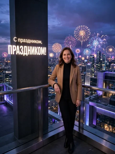 Салют над деловым центром