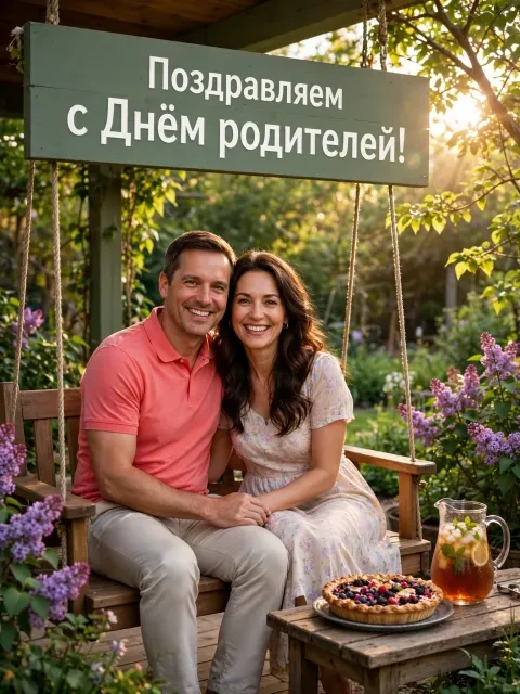 Выбрать дизайн «Садовая качель с пирогом»