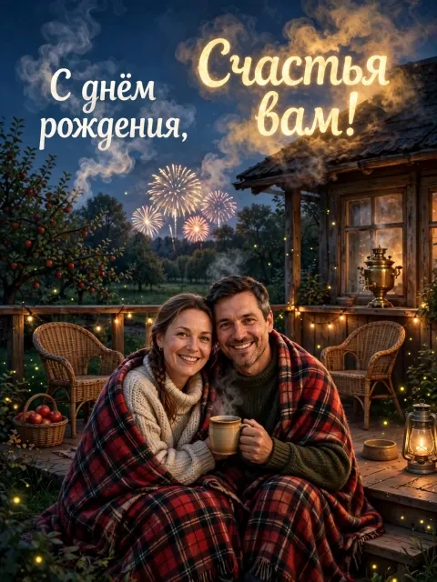 Выбрать дизайн «Крыльцо дачи и салют»