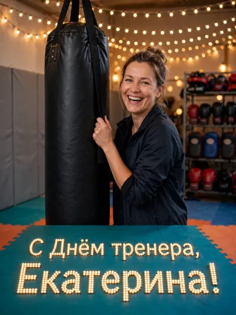 Выбрать дизайн «Гирлянда в спортивном зале»