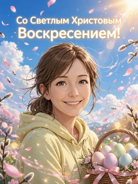 Выбрать дизайн «Аниме-весна с вербой»