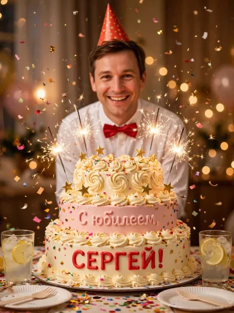 Выбрать дизайн «Торт с бенгальскими»