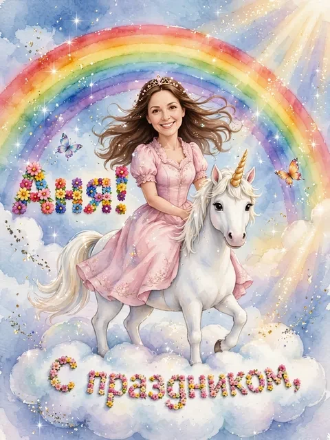 Единорог в радуге