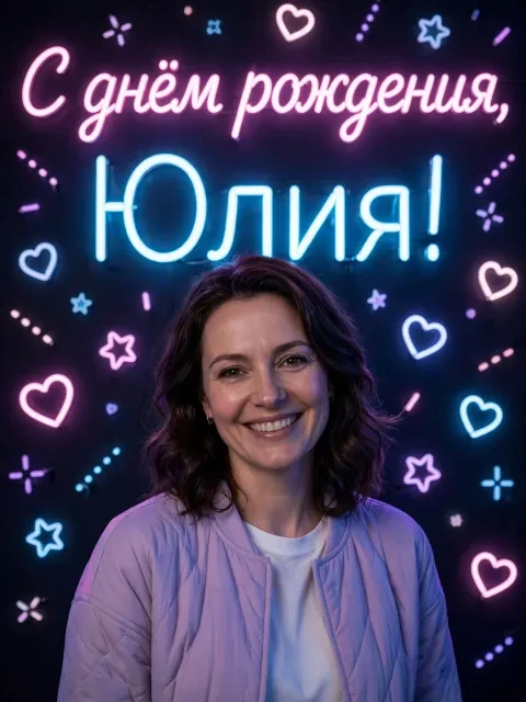 Выбрать дизайн «Неоновое сияние»