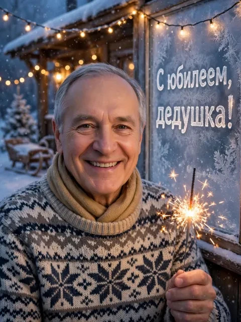 Выбрать дизайн «Зимний сад с гирляндами»
