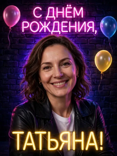 Выбрать дизайн «Неоновый праздник»