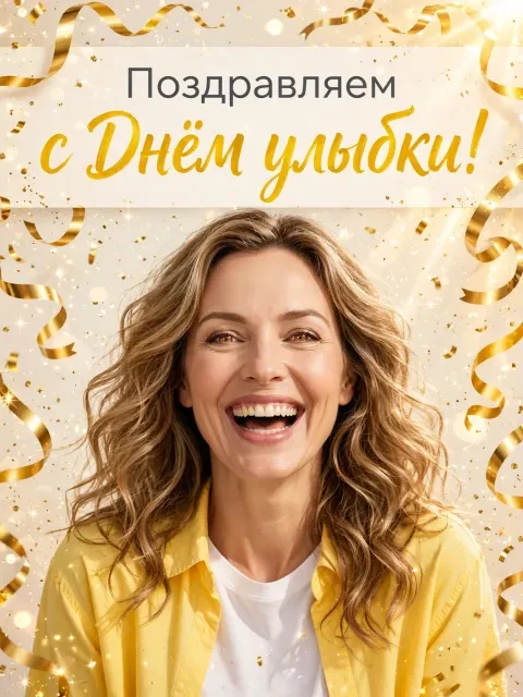 Пример открытки в дизайне «Солнечный глянцевый постер»