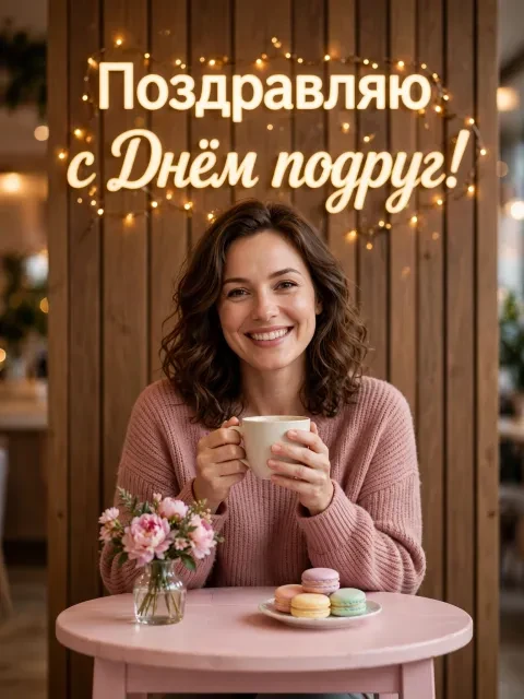 Уютная кофейня с макарунами