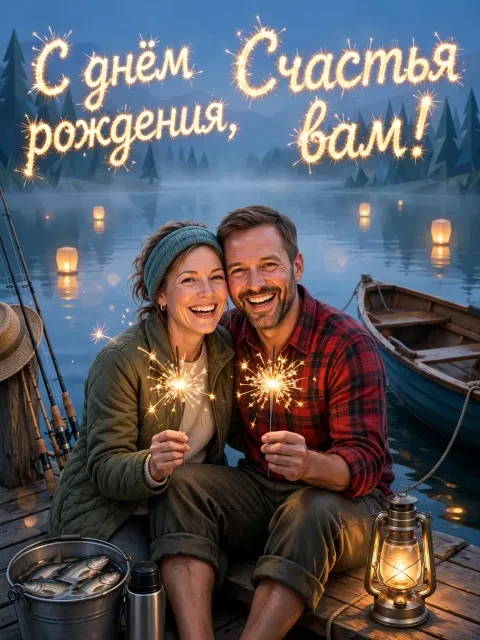 Выбрать дизайн «Лодка и бенгальские огни»