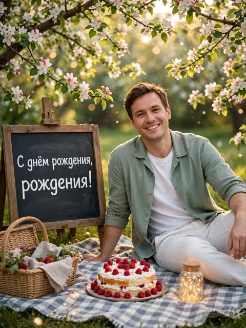 Выбрать дизайн «Праздничный пикник в саду»