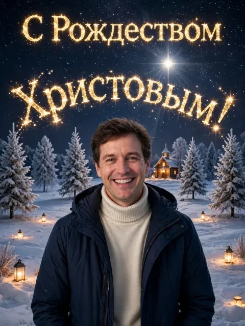 Выбрать дизайн «Зимняя сказка и сияние звезды»