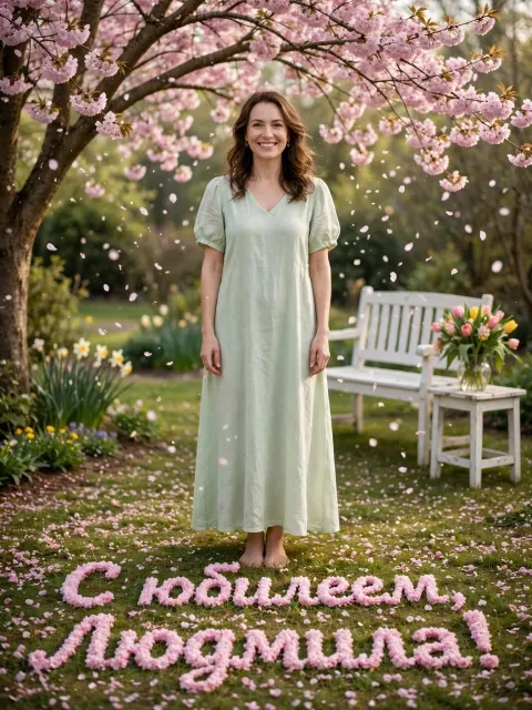 Выбрать дизайн «Весенний сад»
