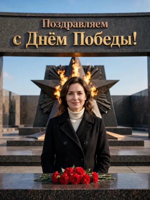 Вечный огонь и алые гвоздики