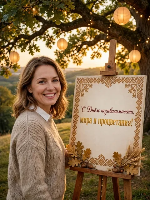 Вековой дуб и орнамент