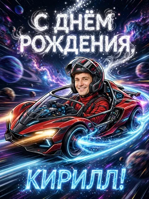 Выбрать дизайн «Гоночный заезд в космосе»