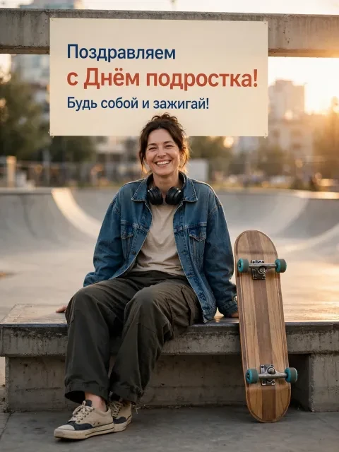 Городской закат на скейт-плазе