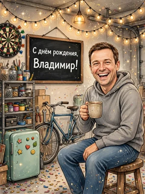 Выбрать дизайн «Гирлянда в гараже»