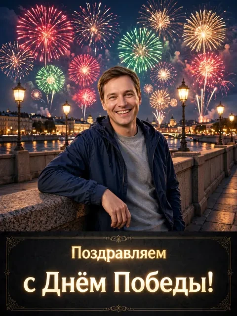 Выбрать дизайн «Праздничный салют над набережной»