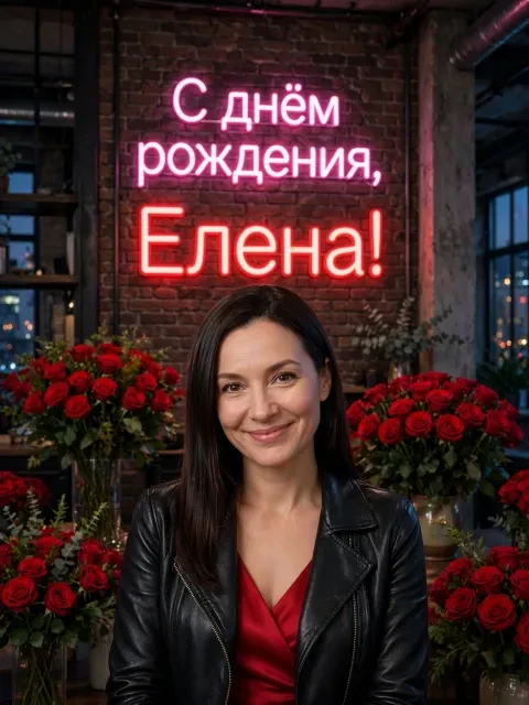 Выбрать дизайн «Розы и неон»