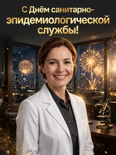Пример открытки в дизайне «Призвание — защита здоровья»