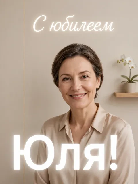 Пример открытки в дизайне «Нежный минимализм»