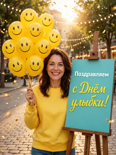 В примере на открытке напечатаны поздравление и имя.