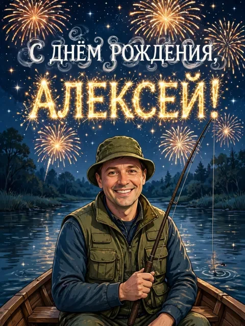 Выбрать дизайн «Рыбалка с салютом»