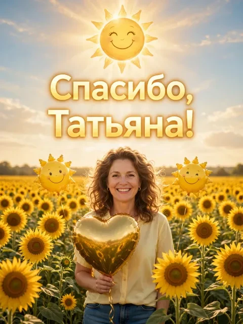 В примере на открытке напечатаны поздравление и имя.