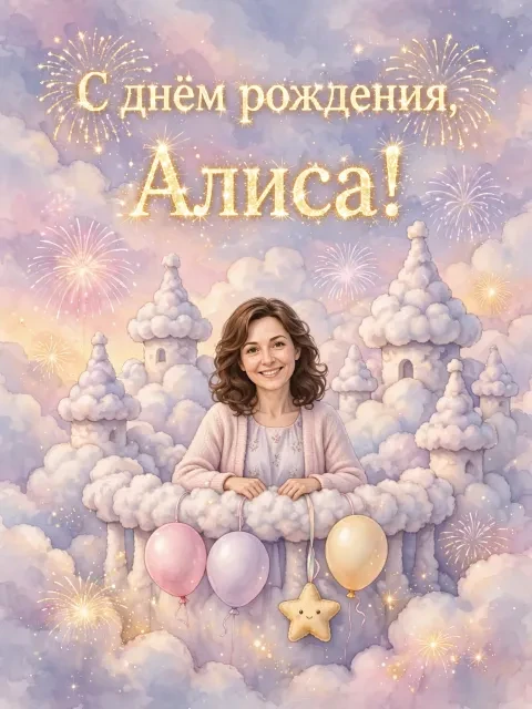 Выбрать дизайн «Небесный замок и салют»