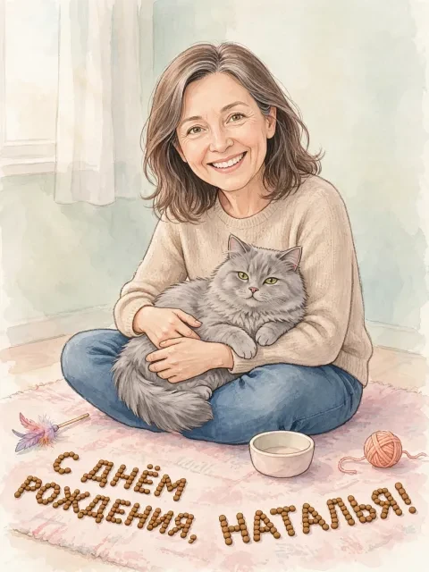 Выбрать дизайн «Кошачья открытка»