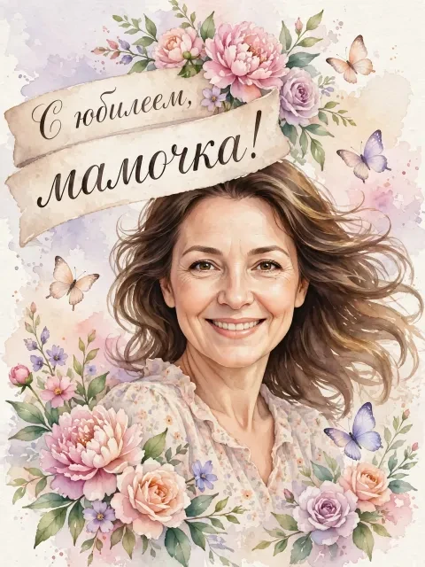 Выбрать дизайн «Акварельные цветы»
