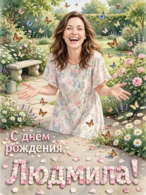 Выбрать дизайн «Бабочки в саду»