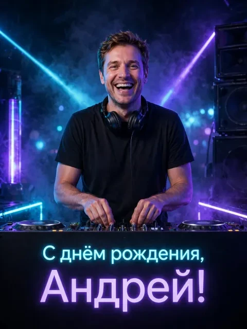 Выбрать дизайн «Диджейский пульт и неон»