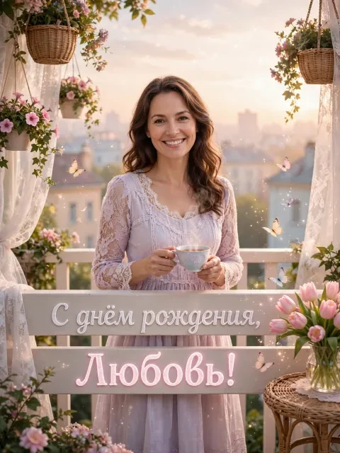 Выбрать дизайн «Пастельный балкон с бабочками»