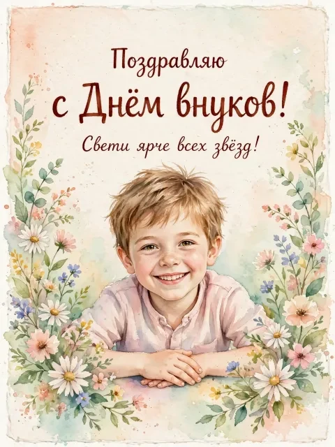 Нежная акварель с цветами