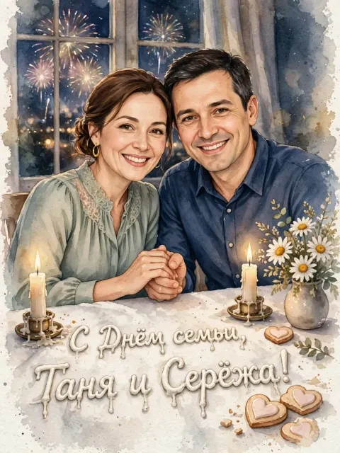 Выбрать дизайн «Свечи на столе»