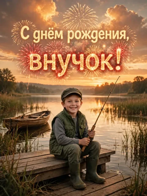В примере на открытке напечатаны поздравление и имя.