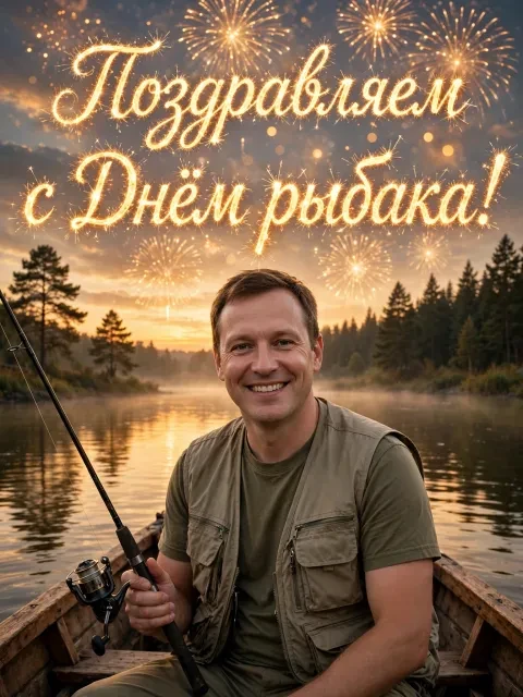 В примере на открытке напечатаны поздравление и имя.