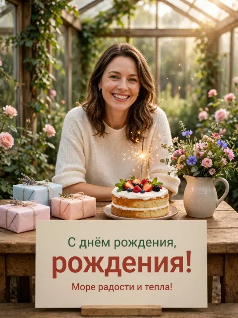 Choose the “Утро в оранжерее” design