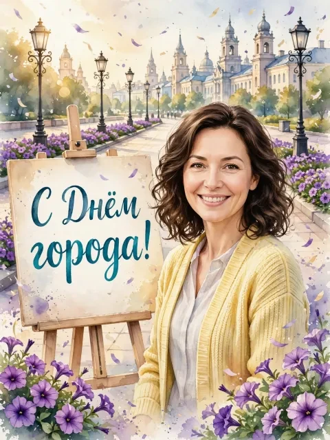 Акварельный бульвар в цвету