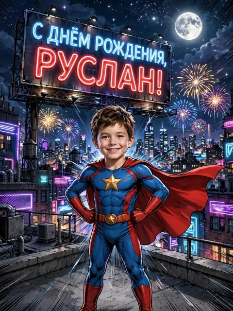 Выбрать дизайн «Афиша супергероя»