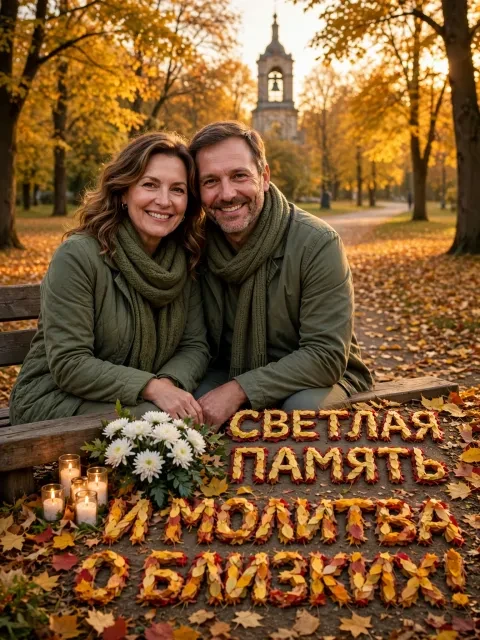 Выбрать дизайн «Осенний парк и память»