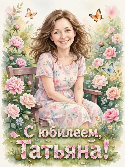 Выбрать дизайн «Акварельный сад»