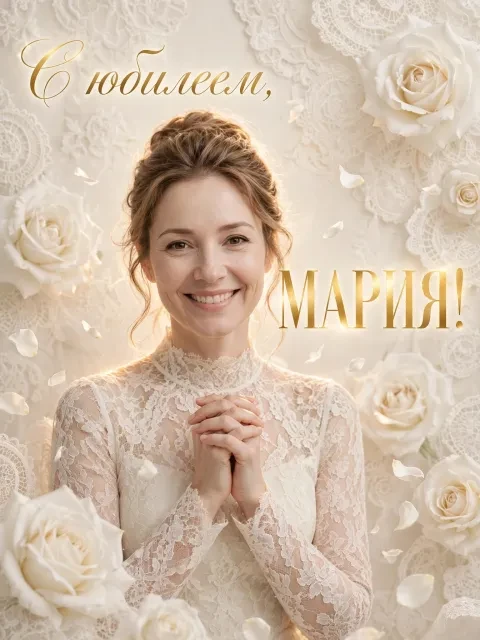 Выбрать дизайн «Белые розы и золото»