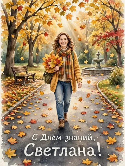 Выбрать дизайн «Осенний парк и мел»