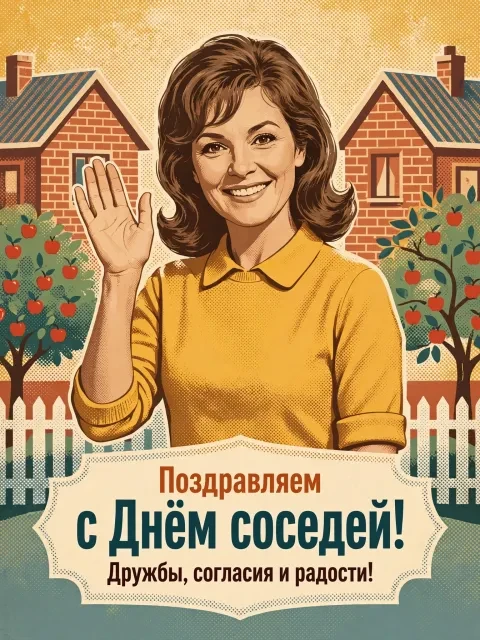 Ретро-плакат Добрый двор