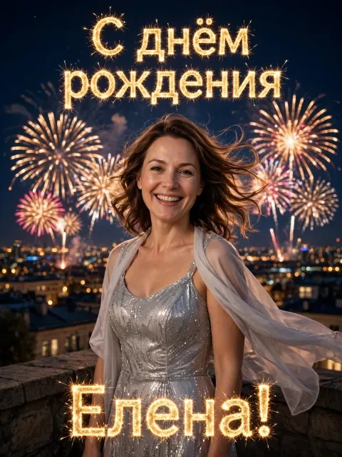 Выбрать дизайн «Салют в ночном небе»