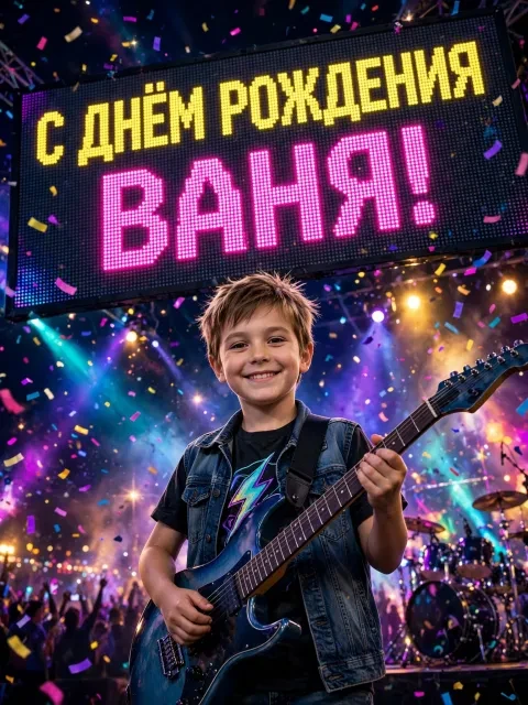 Пример открытки в дизайне «Музыкальный фестиваль»